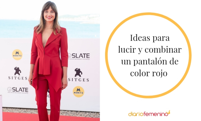 Pantalones rojos de online moda